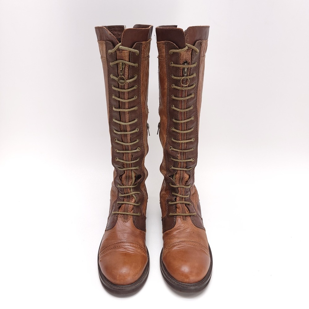 OTBT‎ Astoria Riding Boots Womens 11 M Brown Leather High Tall Equestrian - Picture 3 of 11